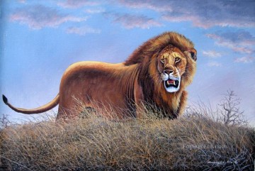 African Painting - Mugwe Lion Roar from Africa